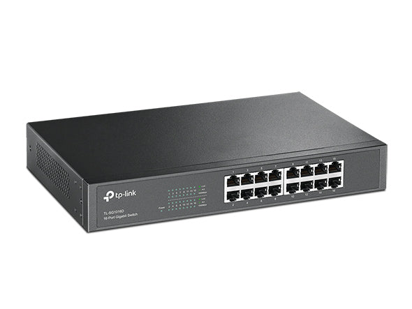 TP-Link TL-SG1016D switch Gigabit 16 puertos vista angular oficial