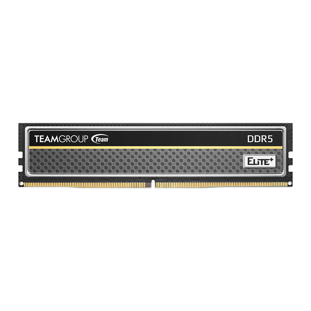 Memoria RAM TEAMGROUP ELITE PLUS TPBD516G5600HC4601 16GB DDR5 negra, vista frontal