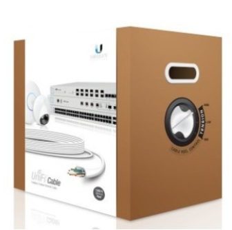 Cable Ubiquiti UniFi U-Cable-C6-CMR Cat 6  305m  23AWG Cobre Sólido  UTP  CMR Riser  Anti-Crosstalk  Hasta 600MHz  Blanco  Alta Velocidad para Redes LAN