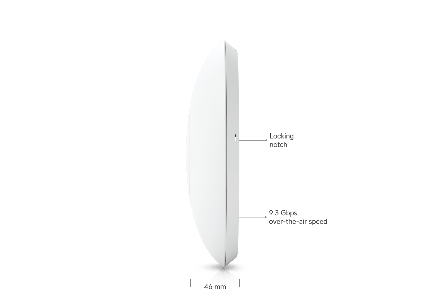 Punto de acceso Ubiquiti UniFi U7 Pro U7-Pro vista lateral