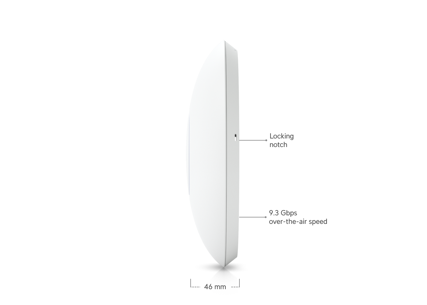 Punto de acceso Ubiquiti UniFi U7 Pro U7-Pro vista lateral