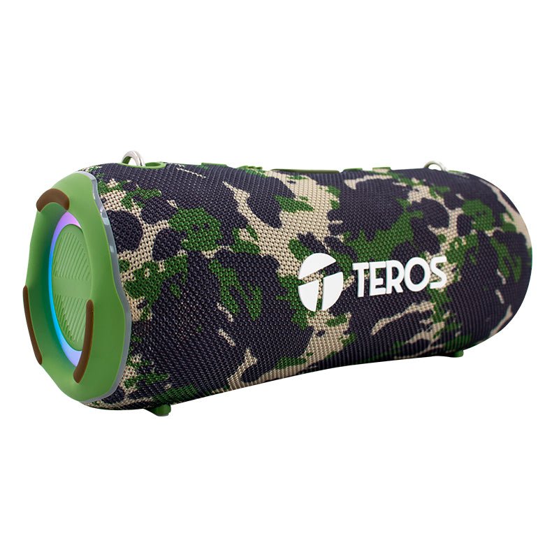ULTRA TE - 6046G – PARLANTE PORTÁTIL 40W COLOR VERDE MILITAR CAMUFLADO SONIDO POTENTE Y DISEÑO RESISTENTE IDEAL PARA EXTERIORES Y FIESTAS TE-6046G - SMART BUSINESS