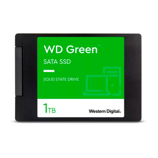 Unidad de estado solido Western Digital Green, WDS100T3G0A, 1TB, SATA 6Gb/s, 2.5", 7mm. - SMART BUSINESS