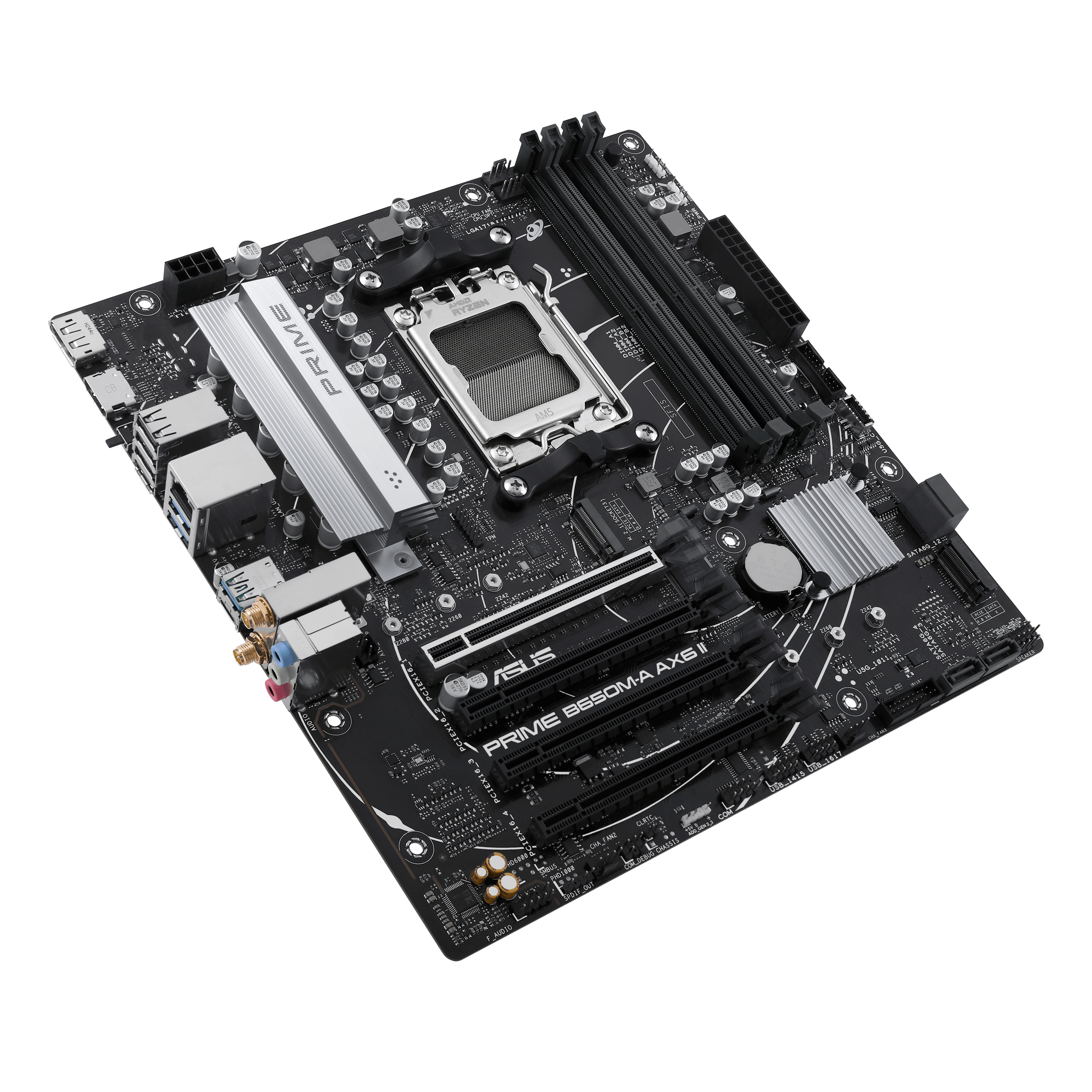 MOTHERBOARD ASUS PRIME B650M-A AX6 II AMD B650 AM5 MATX WIFI 6E DDR5 PCIE 5.0