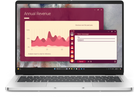 Notebook Dell Pro 14 PC14250 vista frontal oficial