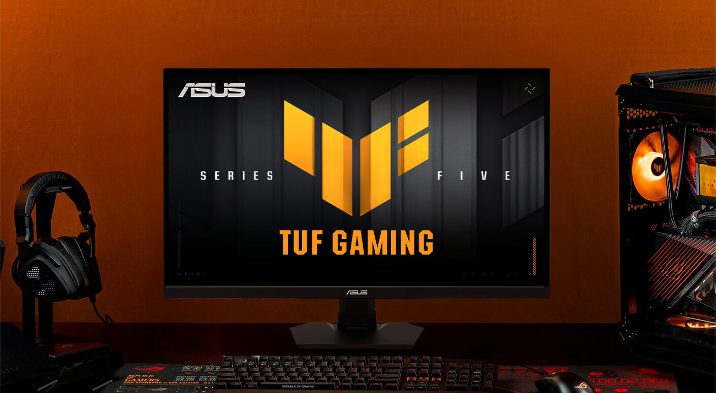 Monitor gaming ASUS TUF VG27AQME5F 27 pulgadas QHD en configuración de escritorio