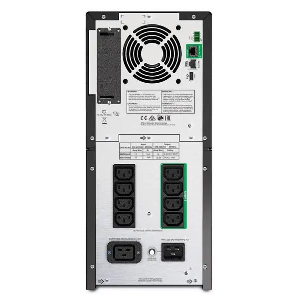 UPS APC Smart - UPS SMT2200IC 220/230/240VA/1980W LCD Onda Senoidal Pura SmartConnect 8 Salidas IEC USB/Ethernet Protección Avanzada para Servidores y Redes SMT2200IC - SMART BUSINESS