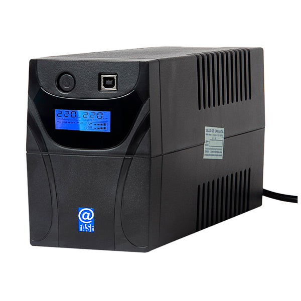UPS Interactivo Elise @Fase, AUR-850-LCD-USB, 850VA / 480W, Puerto inteligente USB-HID. - SMART BUSINESS