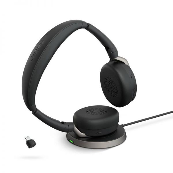 JABRA AURICULARES EVOLVE2 65 FLEX MS STEREO WLC, INALÁMBRICO, BLUETOOTH, USB-C, NEGRO