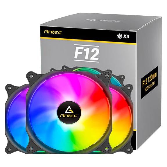 VENTILADOR ANTEC F12 SILENT SERIES ARGB CON CONTROL REMOTO Y DISEÑO SILENCIOSO, PAQUETE DE 3 UNIDADES 0-761345-10059-5 - SMART BUSINESS