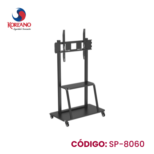 Rack Pedestal Móvil KOREANO SP-8060 - Para TV y Pantallas Interactivas 42" a 100" - Acero - Soporta 120 kg - VESA Máx 900x600 - SP-8060 de Vesa | first_variant_option_1 — Envío inmediato