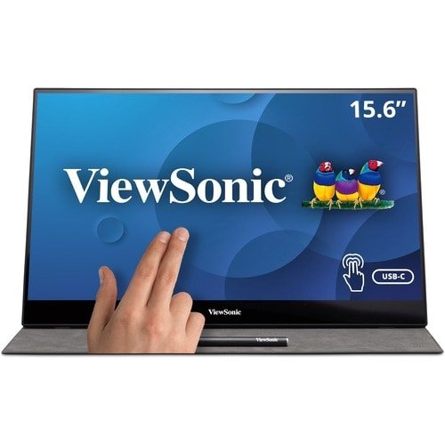 ViewSonic 15.6" Portable 1080p IPS Touch Monitor with 60W USB - C and mini - HDMI | TD1655 TD1655 - SMART BUSINESS