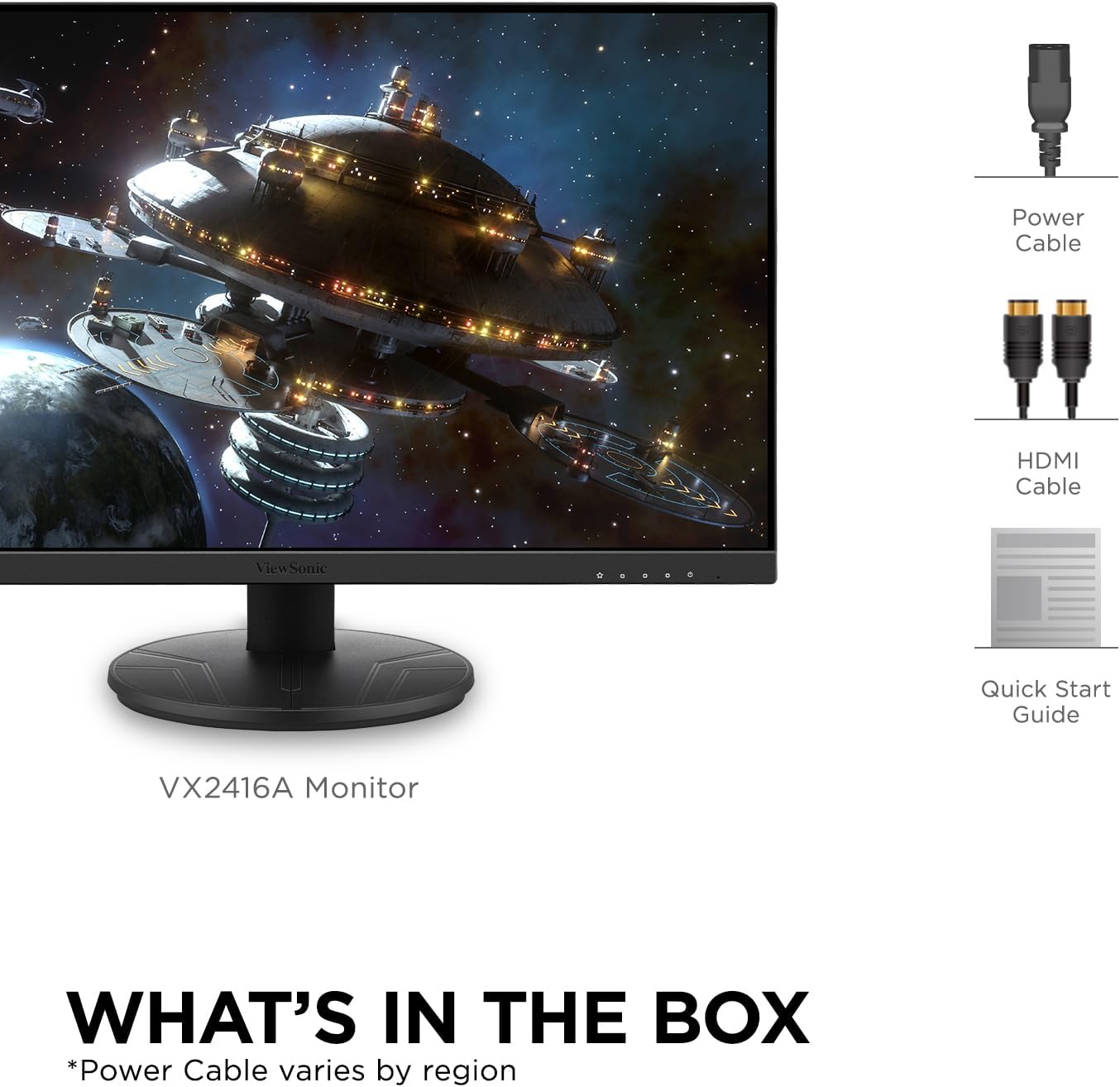 VIEWSONIC 24IN 1080P IPS GAMING MONITOR WITH USB - C (SIGNAL ONLY) 1MS 120HZ (OC) VX2416A - SMART BUSINESS