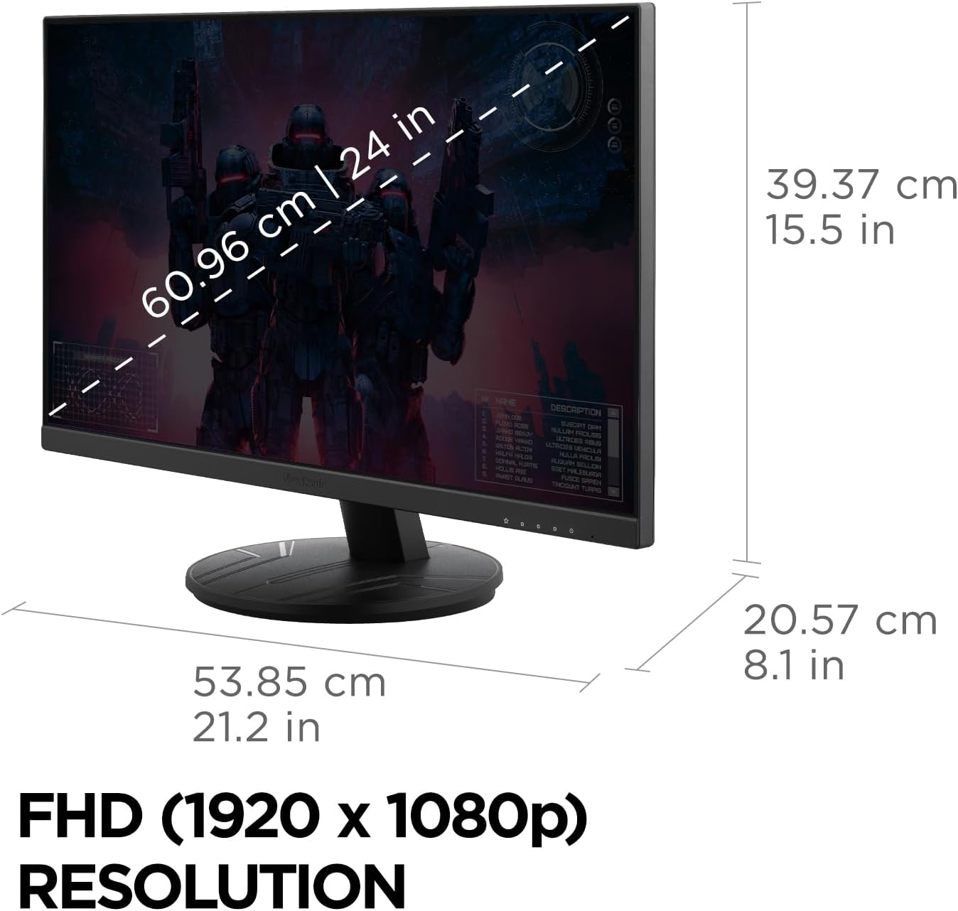 VIEWSONIC 24IN 1080P IPS GAMING MONITOR WITH USB - C (SIGNAL ONLY) 1MS 120HZ (OC) VX2416A - SMART BUSINESS