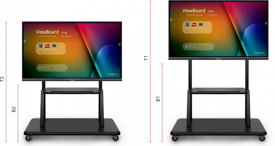 ViewSonic VB - STND - 001 - Carrito (abrazadera de montaje) - para pantalla LCD/panel plano interactivo VB-STND-001 - SMART BUSINESS