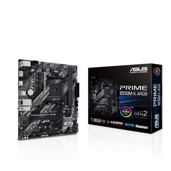 PLACA MADRE MICRO-ATX AMD AM4 B550 CON DOBLE M.2 PCIE 4.0, ETHERNET GIGABIT Y AURA SYNC ARGB – IDEAL PARA BUILDS RYZEN 3000/4000/5000 SERIES