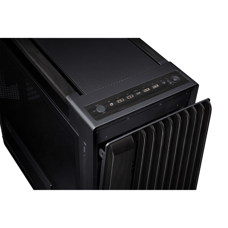 GABINETE ASUS PROART PA602 WOOD EDITION – MID-TOWER ATX/E-ATX CON PANEL DE VIDRIO, PANEL FRONTAL DE MADERA, VENTILACIÓN PREMIUM CON 2×200 MM + 1×140 MM, SOPORTE RADIADOR 420 MM