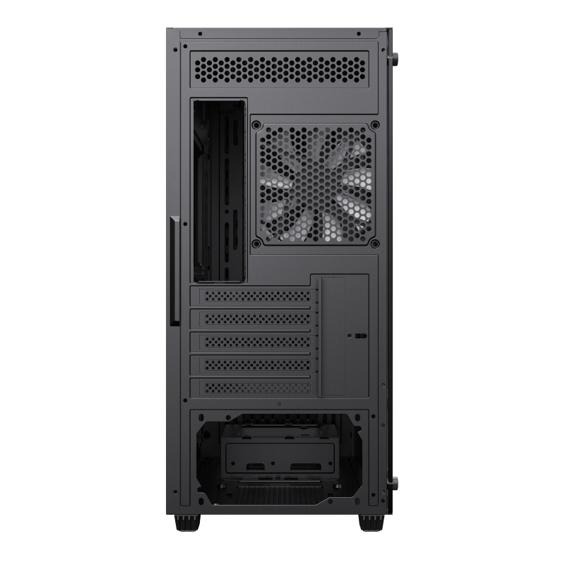 CASE MICRO ATX EDGE BK, 1xUSB 3.0, USB TYPE C, CHASIS VIDRIO TEMPLADO SUPERIOR, LATERAL Y FRONTAL, Medidas: 418 x 272 x 454mm, 1x3.5HDD, 3x2.5SDD interno