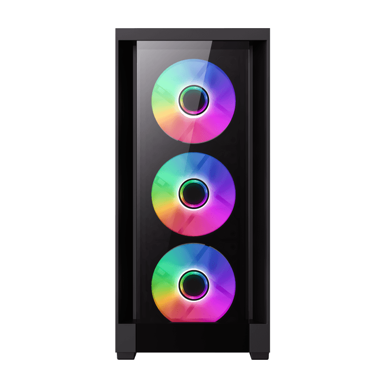 CASE ATX DEFENDER TG, Case sin Fuente, 2xUSB 2.0, 1xUSB 3.0, Audio HD, 4x12CM LED ARGB COOLER, VT frontal y lateral, Medidas: 450 x 210 x 450 mm, 2x3.5HDD, 2x2.5SDD interno