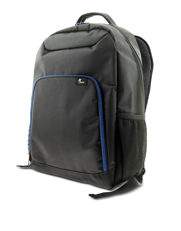 MOCHILA PARA LAPTOP X-TECH XTB211, 15.6" - POLIÉSTER, NEGRO / AZUL