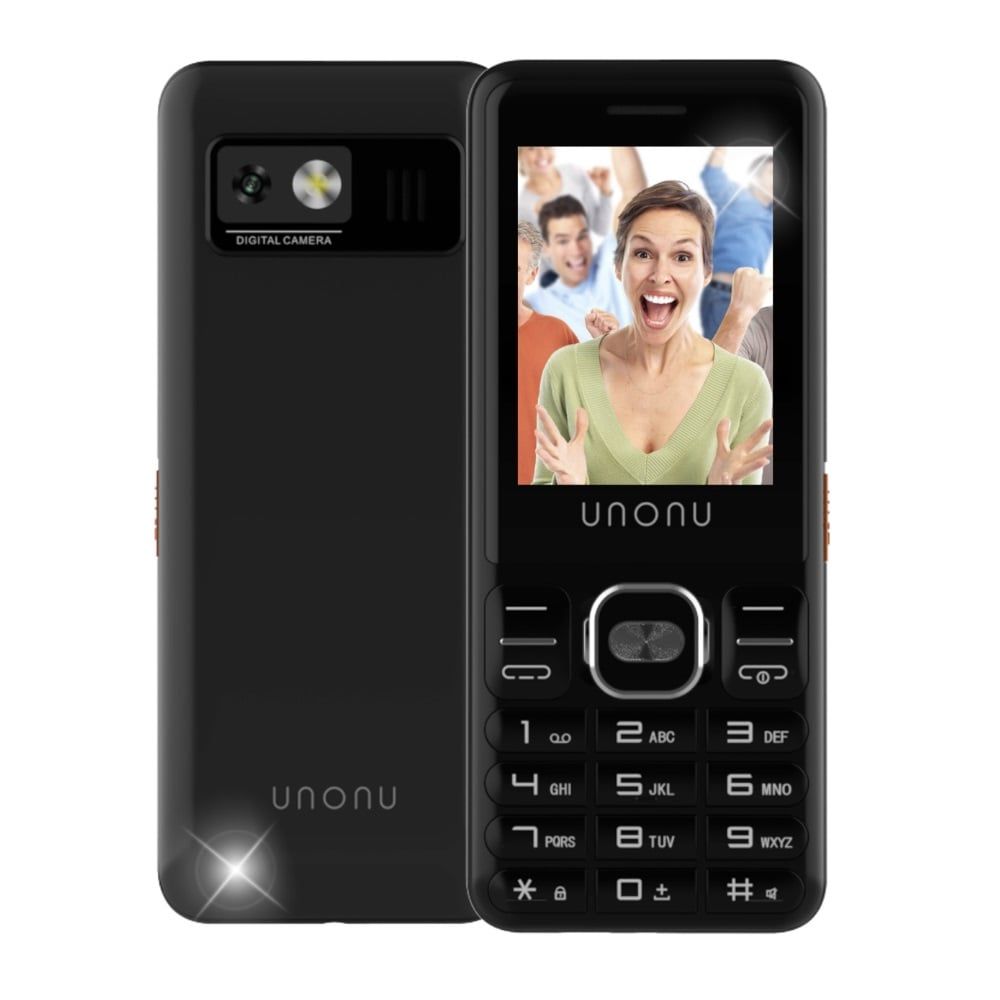 CELULAR WAVE 2G BLACK DS DE UNONU CON CONECTIVIDAD DUAL SIM Y DISEÑO ELEGANTE