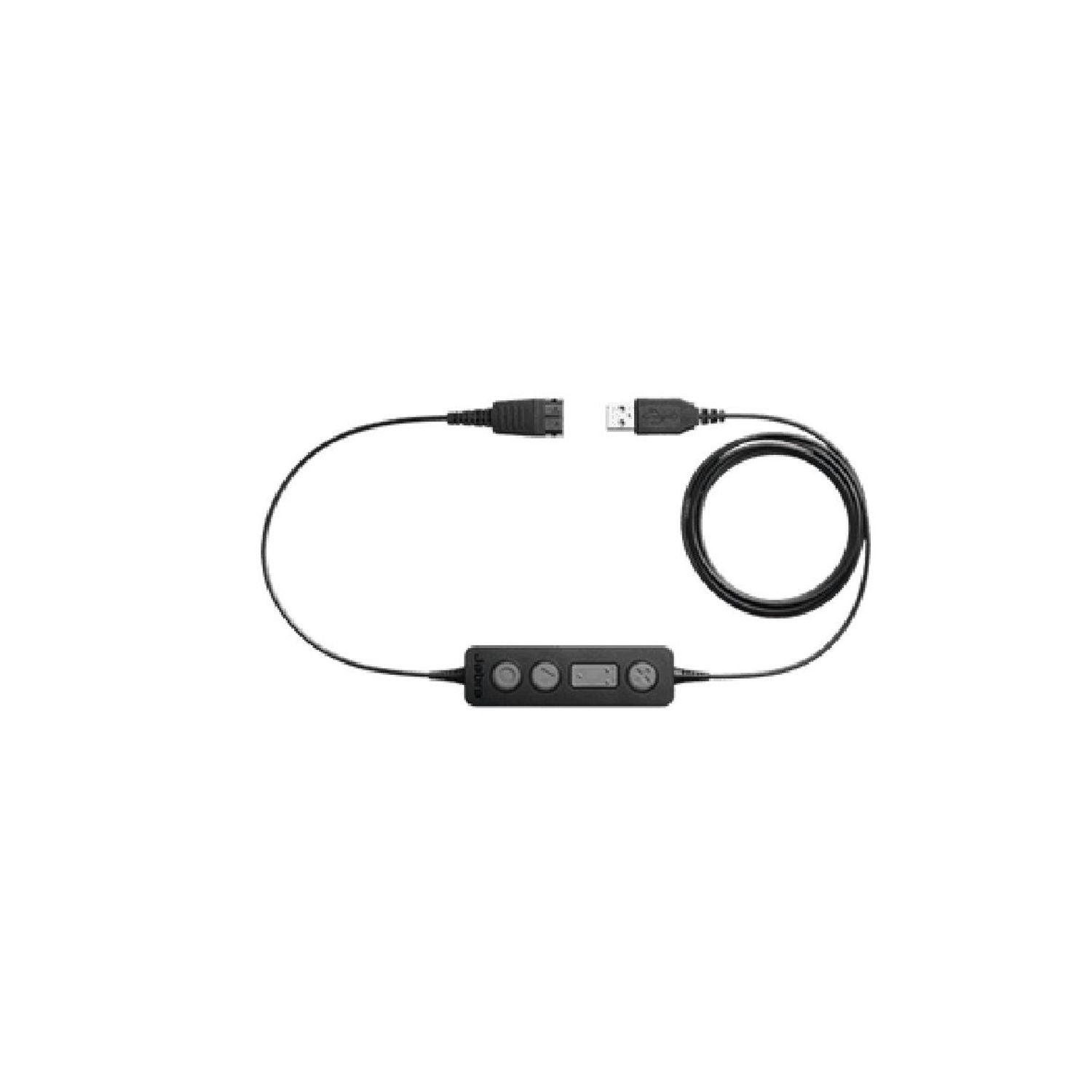 JABRA 260-09 ADAPTADOR LINK 260 USB A QD NEGRO – CABLE DE CONEXIÓN PARA HEADSETS JABRA CON CONTROL DE LLAMADAS Y COMPATIBILIDAD UC
