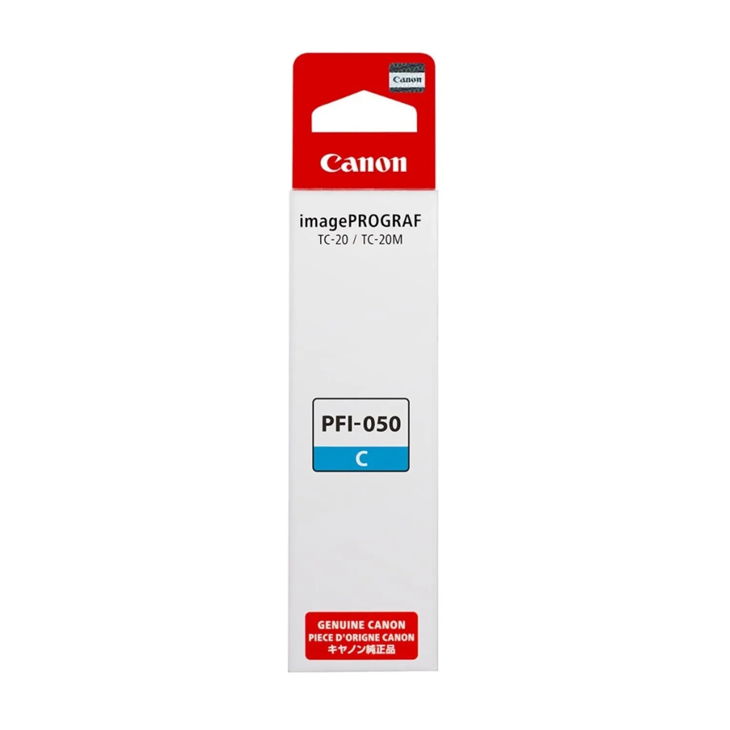 Botella De Tinta Canon Pfi-050 Cian, 70Ml, Original Para Plotter Imageprograf Tc-20 (5699C001Aa)