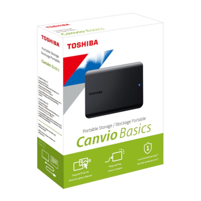 TOSHIBA PACK 2TB CANVIO BASICS BLACK 50+1