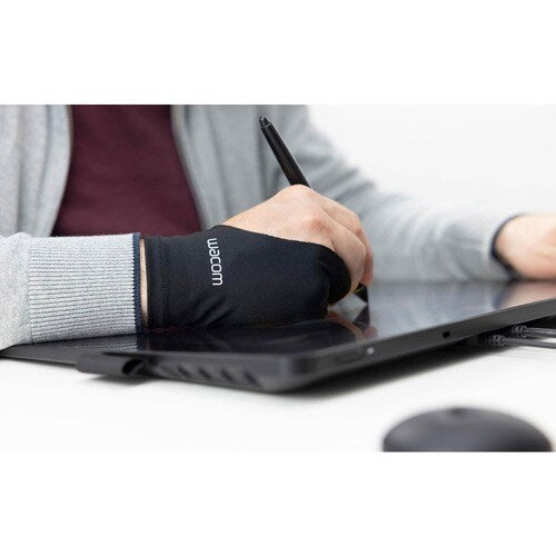 Wacom Guantes de dibujo Wacom - Spandex, Poliéster - Negro - Respirable, Estirable, duradero, Cómodo, Libre de Manchas - Para Aparato pantalla táctil, Dibujo, Tablet PC - 1 Paquete - SMART BUSINESS