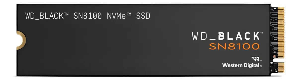 WD Black SN8100 WDS100T1X0M – SSD NVMe M.2 1 TB PCIe 5.0 x4, lectura 14 900 MB/s, escritura 11 000 MB/s, 3D TLC NAND, 1.6 M IOPS lectura, 2.4 M IOPS escritura, TBW 600 TB, perfil ultrafino 2.2 mm WDS100T1X0M - SMART BUSINESS