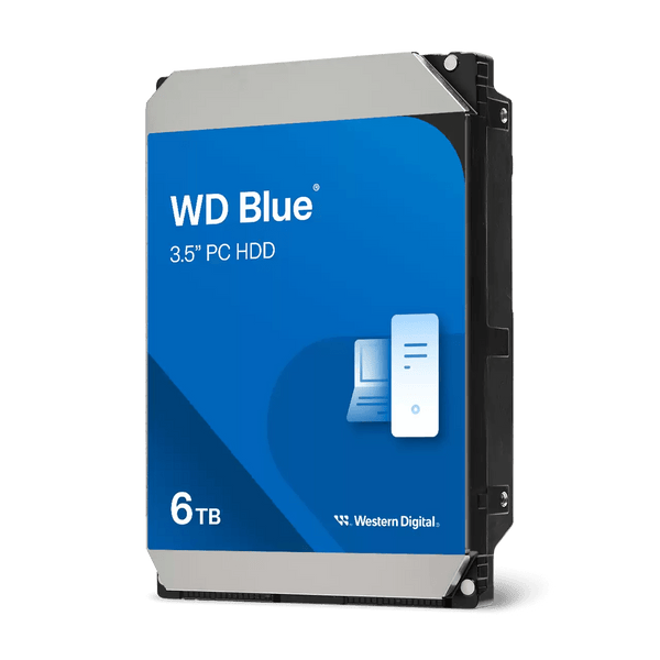 WD Blue WD60EZAX – Disco duro interno 6 TB 3.5″ SATA III 6 Gb/s, 5400 RPM, 256 MB caché, tecnología CMR, hasta 185 MB/s, optimizado para PC de escritorio y todo‑en‑uno, fiabilidad WD WD60EZAX - SMART BUSINESS