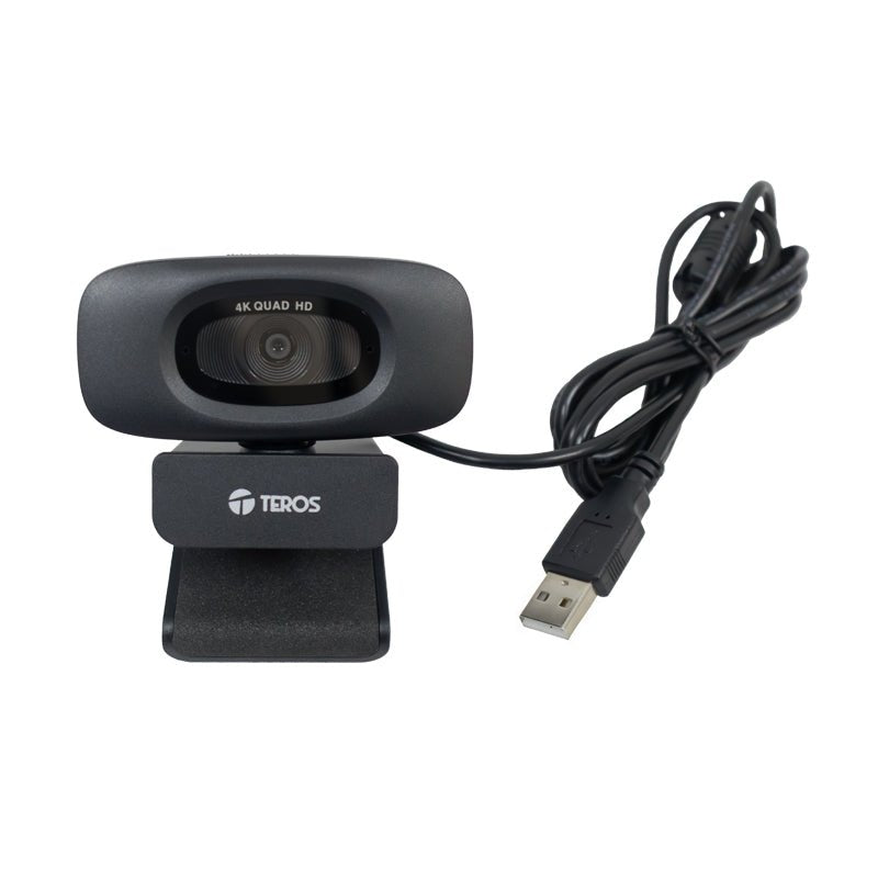 WEBCAM TEROS TE - 9073N 4K ULTRA HD, MICRÓFONO INTEGRADO, CONEXIÓN USB 2.0, IMAGEN CLARA Y FLUIDA, IDEAL PARA VIDEOLLAMADAS, STREAMING Y CLASES VIRTUALES TE-9073N - SMART BUSINESS