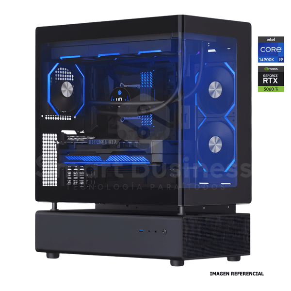 Workstation · CPU · Intel Core i9 - 14900K · Chipset Z790 · RTX 5060 Ti 16GB · 64GB (2X32GB) DDR5 CL38 · 2TB NVMe M.2 · Fuente 850W 80+ GOLD) · AIO 2X120mm PCW0721 - SMART BUSINESS