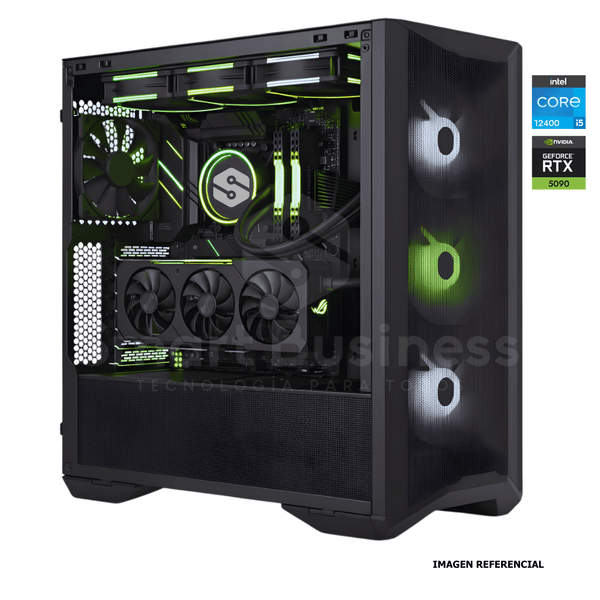 Workstation profesional · Intel Core i9 - 14900 5.8ghz · Chipset Intel Z890 · RTX 5090 32G PCIe 5.0 · 128GB (4X32GB) DDR5 CL32/6400MHZ · 4TB NVMe M.2/PCIe - 14000 MB/S · Fuente 1000W 80+ GOLD · AIO 360mm PCW0740 - SMART BUSINESS