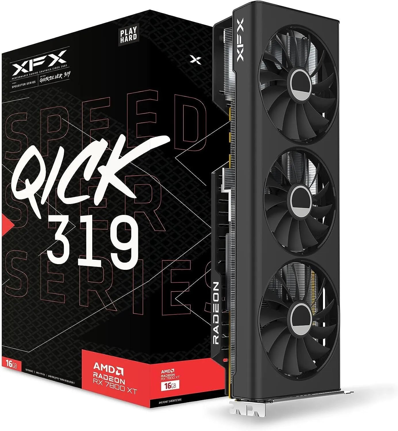 XFX Speedster QICK 319 Radeon RX 7800 XT - Tarjeta Gráfica 16GB GDDR6 - SMART BUSINESS