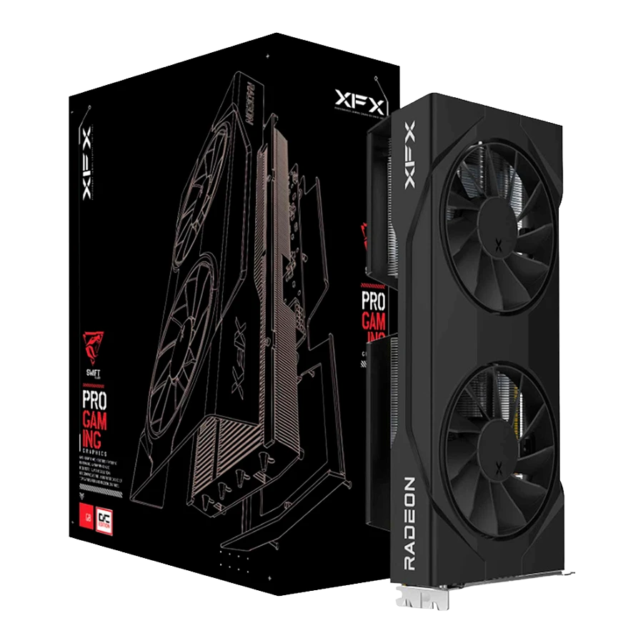 XFX Swift Radeon RX 9060 8GB GDDR6 RX-96SWFT8BC, vista frontal