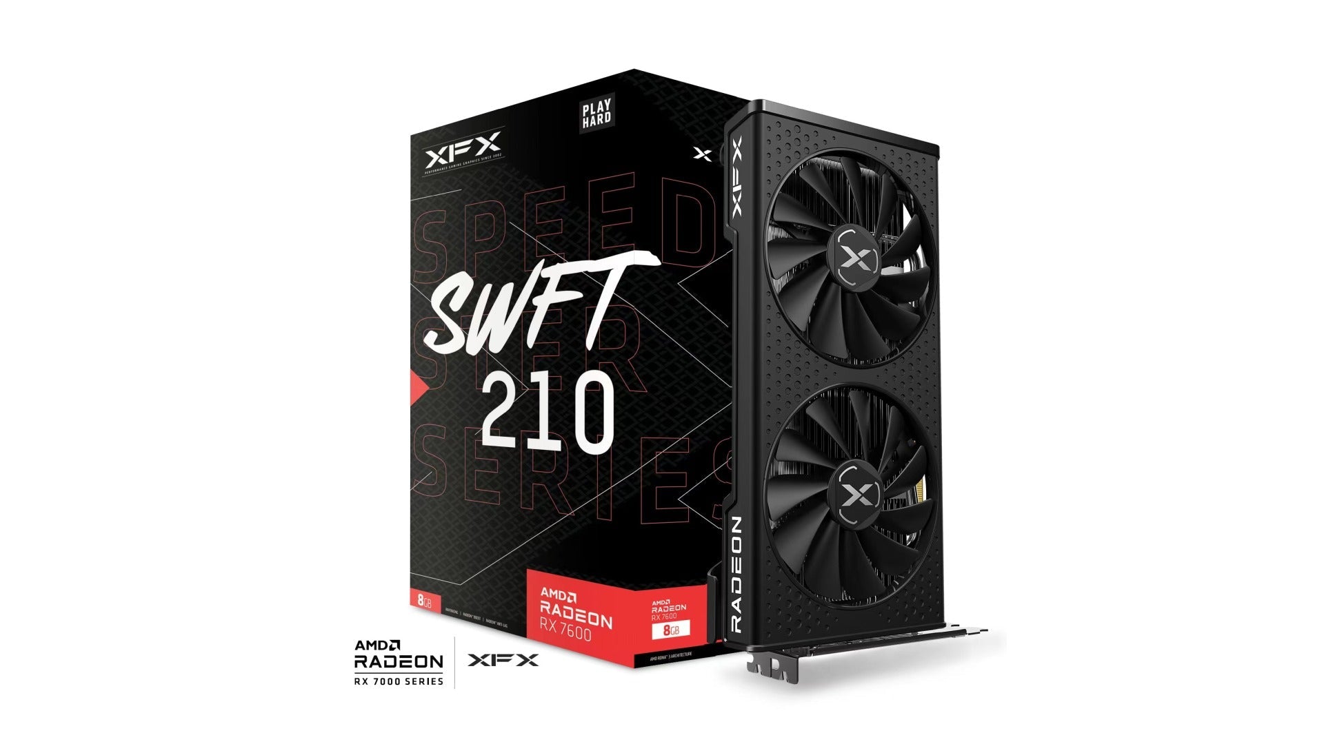 Tarjeta de video XFX SPEEDSTER SWFT 210 AMD Radeon RX 7600, 8 GB GDDR6 PCI Express 4.0 de Xfx | first_variant_option_1 — Envío inmediato
