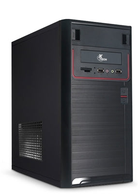 XTECH - DESKTOP - MICRO ATX - ALL BLACK - PC CASE 600W PS LOGO