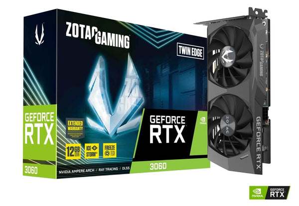 TARJETA GRÁFICA ZOTAC GAMING GEFORCE RTX 3060 TWIN EDGE 12GB GDDR6 192 BITS RTX STREAMING MULTI GPU DIRECTX 12