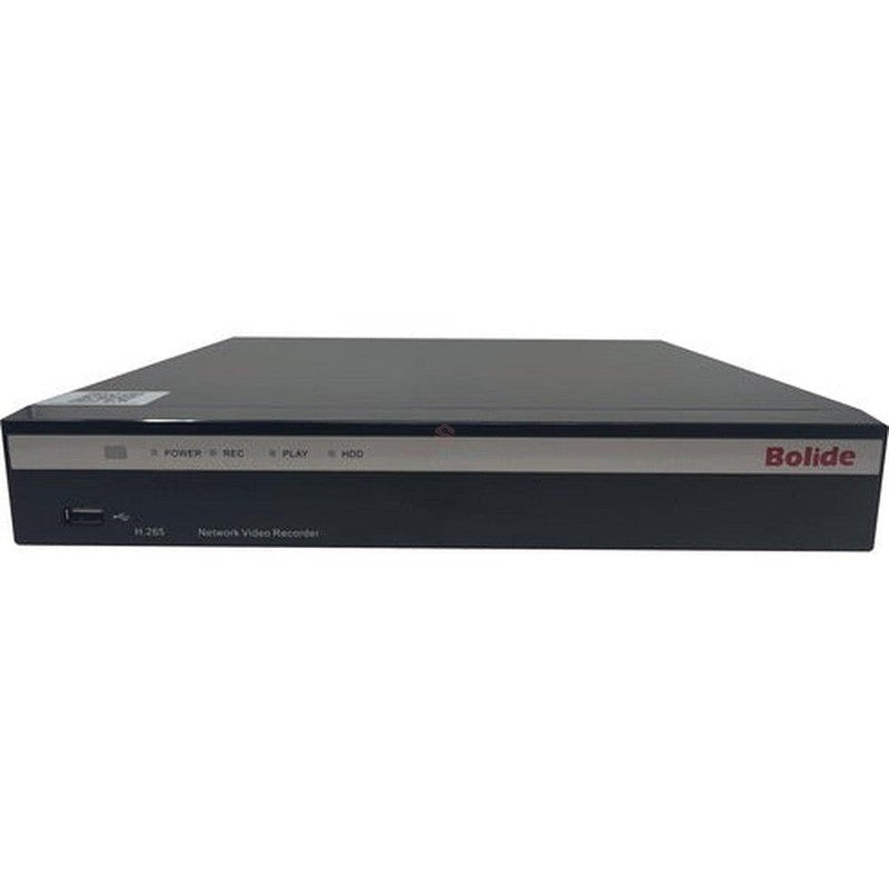16-CHANNEL 4K H.265 NVR WITH 16-PORT BUILT-IN POE SUPPORTS UP TO 4K CAMERAS 112MBPS THROUGHPUT 4K OUTPUT HDMI VGA 1 HARD DRIVE BAY UP TO 12TB NDAA COMPLIANT IPAC AI ENABLED BK-NVR16