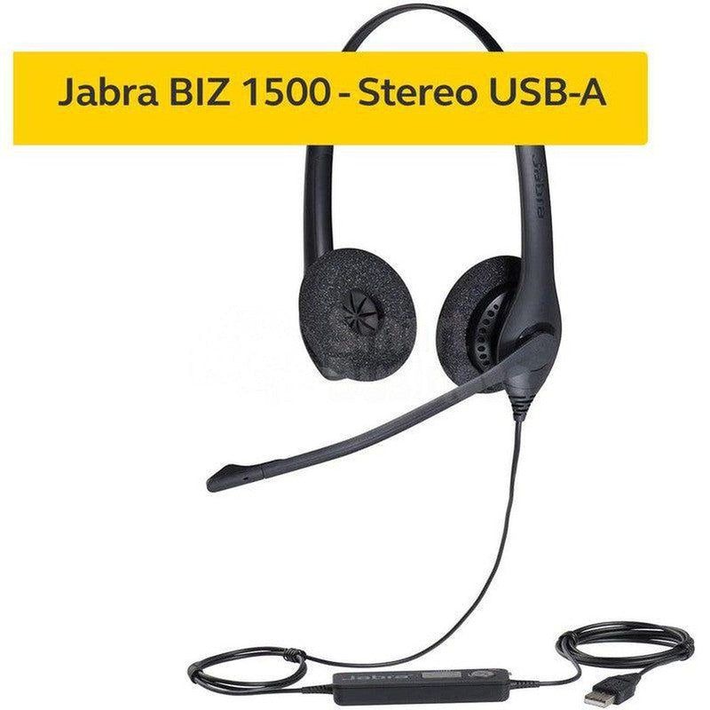Jabra Audífonos Biz 1500 Duo Usb, Alámbrico, Usb, Negro - SMART BUSINESS