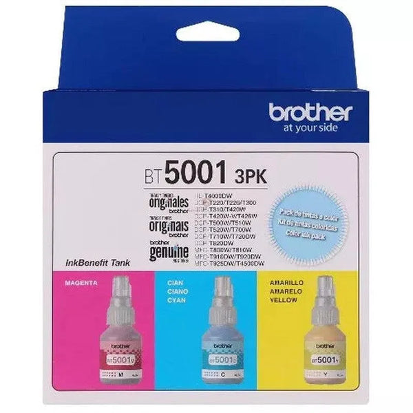 Brother Cartucho De Tinta Brother Bt5001 Ultra Alto Rendimiento Inyección De Tinta - Azul Ciánico, Magenta, Amarillo - Original Paquete
Menos - SMART BUSINESS