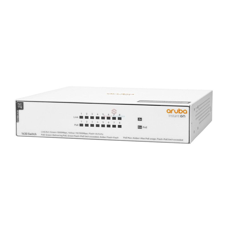 Switch HP Aruba 1430 8 puertos PoE Clase 4 RJ-45 10/100/1000 R8R46A R8R46A