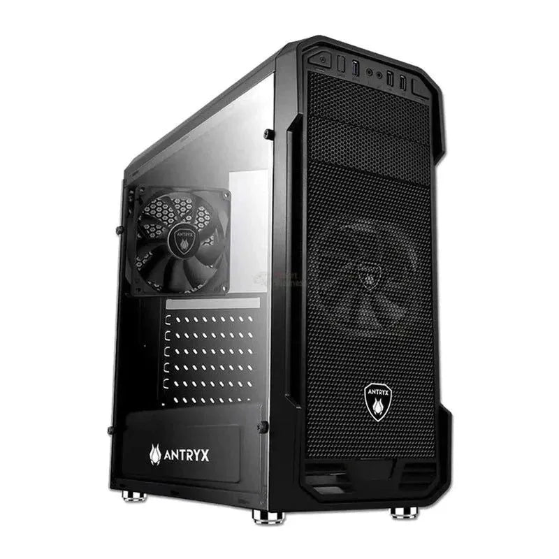 Case Antryx Rx 350 Fuente 600W, Con Panel Lateral De Vidrio Templado, 1 Ventilador, 3 Puertos Usb, Color Negro (Ac-Rx350K3-600Cp) - SMART BUSINESS