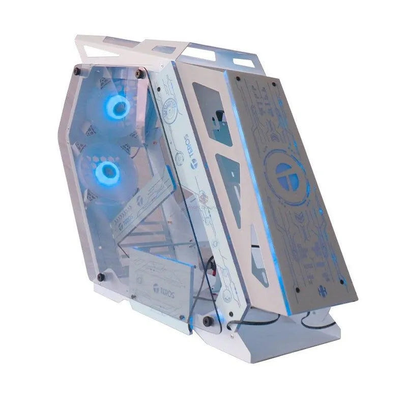 Case Gamer Teros Te1311, Blanco, Usb 3.0, Usb 2.0, Audio Fan Argb - SMART BUSINESS