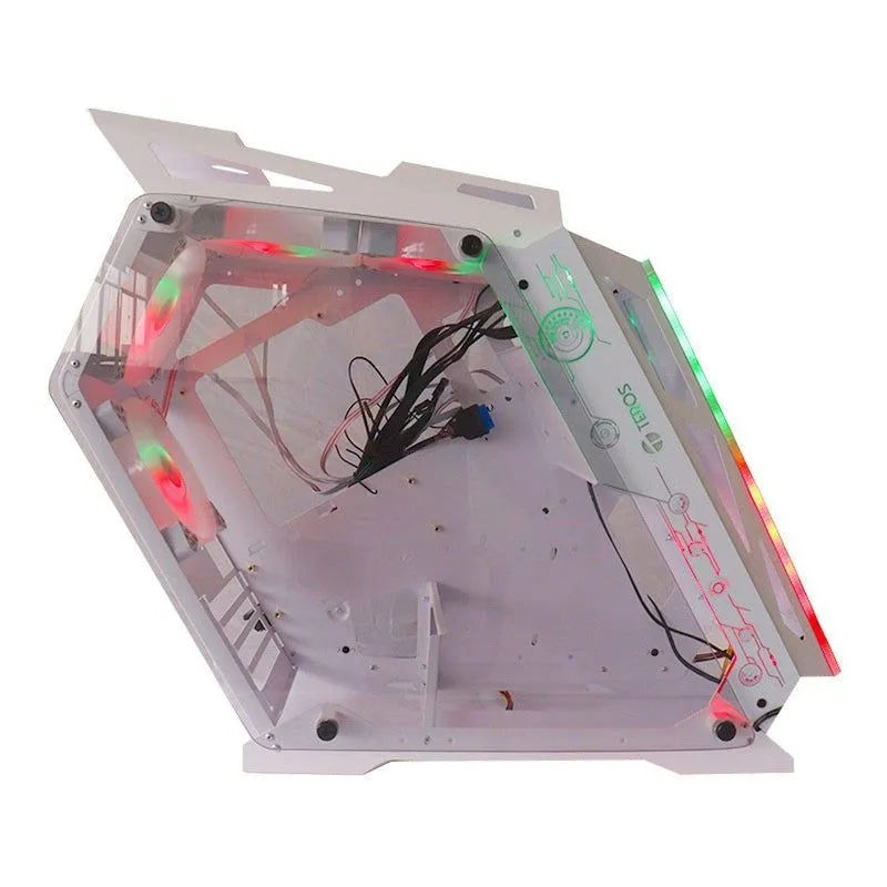 Case Gamer Teros Te1311, Blanco, Usb 3.0, Usb 2.0, Audio Fan Argb - SMART BUSINESS
