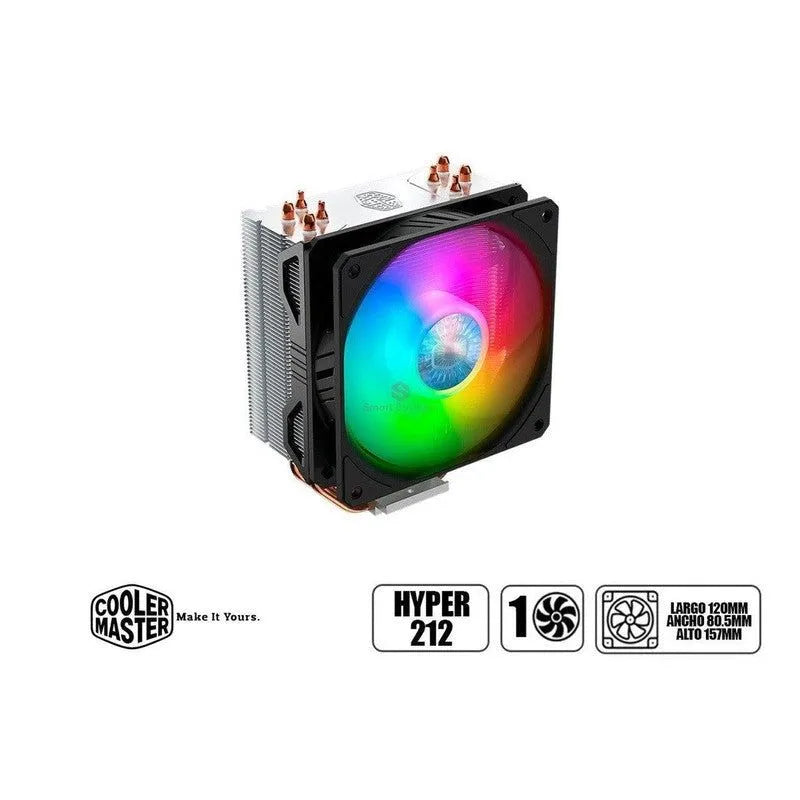 Cooler Master Hyper 212 Argb Refrigeración Aire Amd/Intel (Pn:Rr-2V2L-18Pa-R1) - SMART BUSINESS