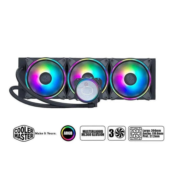 Sistema De Enfriamiento Liquido Cooler Master Masterliquid Ml360 Illusion ( Mlx-D36M-A18P2-R1 ) | Black | Lga1700 / Am4 | Led-Argb - SMART BUSINESS