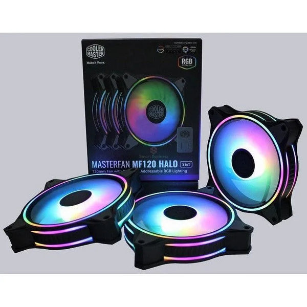 Cooler Para Case Cooler Master Masterfan Mf120 Halo Kit Por 3 En 1 (Mfl-B2Dn-183Pa-R1 ) 120Mm - SMART BUSINESS