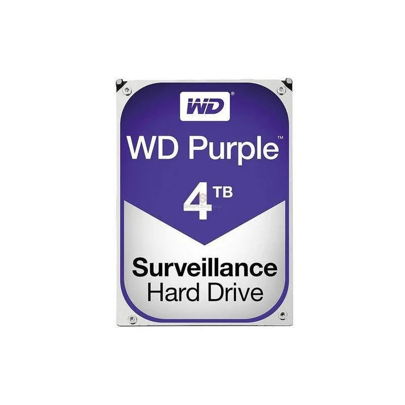 Disco Duro Wester Digital 4Tb (Wd43Purz) Cache 256Mb | 5400 Rpm | 3.5" | Sata 6 | Para Video Vigilancia | Purpura - SMART BUSINESS